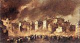 Famous Fire Paintings - Fire in the San Marcuola Oil Depot